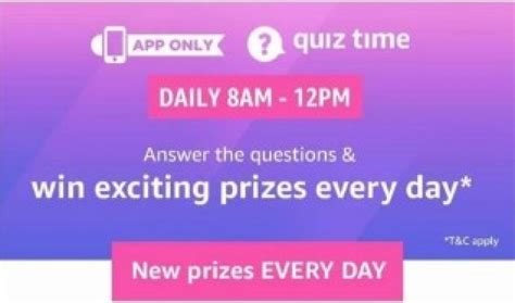 Amazon Quiz Answers For September 2, 2021: Win .